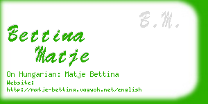 bettina matje business card